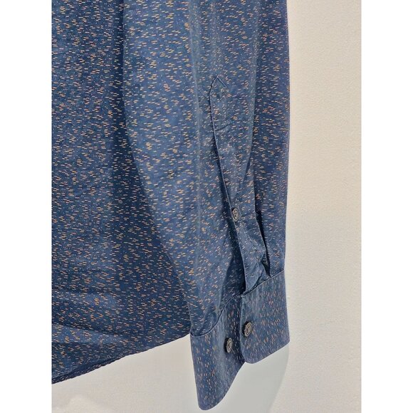 Perry Ellis Men’s Blue Patterned L/S Button-Up Shirt XXL Casual/Business - Picture 11 of 13